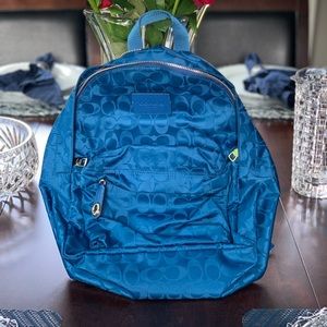 Coach blue backpack